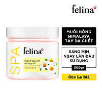 Muối tắm tẩy tế bào chết toàn thân Felina sạch sâu, sáng mịn chiết xuất muối hồng Himalaya cho mọi loại da 500g