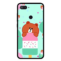 Ốp lưng cho điện thoại Xiaomi Mi 8 Lite - 0312 GAUBROWN03 - Viền TPU dẻo - Hàng Chính Hãng
