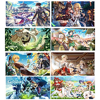 Poster A4 in hình GENSHIN IMPACT game tranh treo tường trang trí đẹp