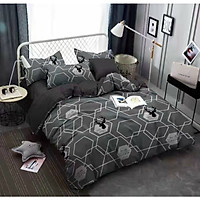 Bộ chăn ga gối cotton LIDACO PL1 - Nai Đen (SP001351) - TẶNG VỎ GỐI ÔM