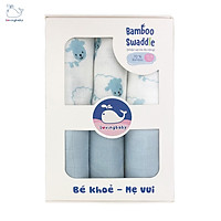 Hộp 6 khăn sữa sợi tre cho bé - siêu thấm hút, mềm mịn, an toàn cho da bé - kích thước 30x30cm