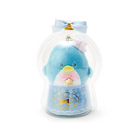 Sanrio Móc khóa búp bê trẻ em trang trí hình chim cánh cụt và ngôi sao trong quả cầu thạch anh màu xanh da trời chủ đề Giáng sinh