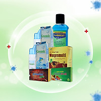 Combo 2 Nâng cao sức khỏe phòng dịch tối đa Xịt mũi Greensix, nước xúc miệng diệt khuẩn Antidecay, viên bổ tổng hợp Maxpromulti, Vitamin C & Rutin Pytastar, Viên ngậm ho sát khuẩn họng Coughtstar.