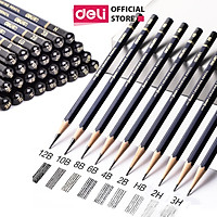 Bút Chì Phác Thảo Cao Cấp Deli Nuevo S999 | Độ Cứng Từ B - 14B, H, 2H, 3H, HB - 12 Chiếc