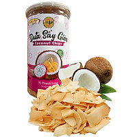DỪA SẤY GIÒN CAO CẤP VỊ THANH LONG ĐẶC SẢN BẾN TRE THƯƠNG HIỆU TÂN LỘC PHÁT - HŨ 200G