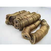 Combo 100 đồng xu bằng đồng thau may mắn DA21