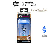 Bình sữa ty siêu mềm tự nhiên Tommee Tippee Closer to Nature 340ml, núm ty đi kèm 3-6 tháng - Xanh Dương