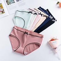 Quần Lót Nữ Cao Cấp Quần cotton Xịn , Chạy viền Full , Nơ đính cực xinh- Cotton 100% Kháng Khuẩn Bảo Vệ Da. N.u_Store