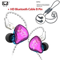 KZ ZSTX In-Ear Monitor Noise Cancelling Sport Earphone HiFi Bass DJ Music Headphone Game Universal Headset With KZ HD Aptx CSR8675 Bluetooth Module Earphone Cable Bluetooth 5.0 Wireless Upgrade Cable