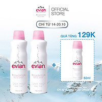 Combo 2 xịt khoáng cấp ẩm và làm dịu da Evian 150ml x 2