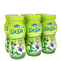 Lốc 6 sữa chua tiệt trùng SuSu táo nho 80ml - 19515