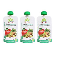 Sinh tố trái cây táo, kiwi và rau bina hữu cơ Bioitalia (120g) - Lốc 3 hộp