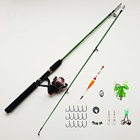 Bộ cần câu cá lure 2 khúc Máy YF200 + Tặng kèm phụ kiện - 1m5