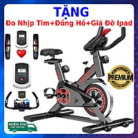 Xe đạp tập thể dục thể thao gym tại nhà Tôshikô Sport tặng má phanh xe dự phòng + bình nước + đồng hồ đo 7 chỉ số vận động + đo nhịp tim