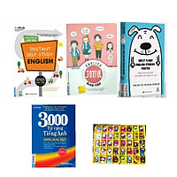 Combo 4 cuốn: Nạp thẳng Tiếng anh qua truyện cười ngay hôm nay + Giao tiếp Tiếng anh lưu loát ngay hôm nay + Tự học tiếng anh cấp tốc + 3000 từ vựng tiếng anh( Tặng 1 giá đỡ iring )