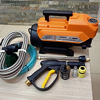 Máy rửa xe mini gia đình công suất mạnh T1 2400W bộ máy xịt tưới cây dễ dàng sử dụng, ống bơm nước 15m