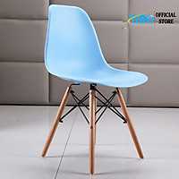 Ghế Nhựa Chân Gỗ Eames - Ghế Bàn Ăn, Cafe - Chính Hãng TIDO
