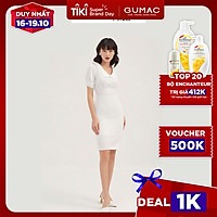 Đầm ôm nữ thiết kế xếp ngực bản eo GUMAC DB331