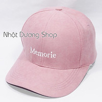 Mũ lưỡi trai ️ Nón kết thêu chữ Memorie phong cách Ulzzang form unisex nam nữ