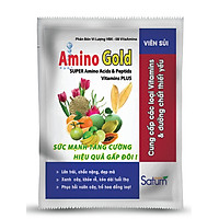 Phân bón lá Amino Gold dạng viên sủi 10g - Tăng năng suât và chất lượng cây trồng, tăng khả năng kháng sâu bệnh