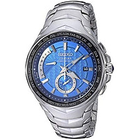 Seiko Men's COUTURA Japanese-Quartz Watch with Stainless-Steel Strap, Silver, 24 (Model: SSG019)