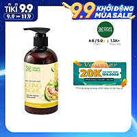 Sữa tắm thảo dược Gừng Nghệ Cỏ Cây Hoa Lá - Chiết Xuất Từ 9 Loại Thảo Dược Quý - Phòng Cảm, Tránh Gió, Dưỡng Da - Cho Con Cho Mẹ, Cho Đại Gia Đình, chai 300ml