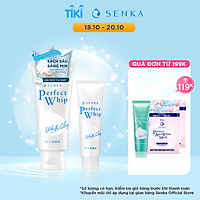 Sữa rửa mặt tạo bọt chiết xuất đất sét trắng Senka Perfect White Clay 120g tặng Sữa rửa mặt Senka Clay 50g