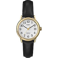 Timex Women's Indiglo Easy Reader Quartz Analog Leather Strap Watch with Date Feature