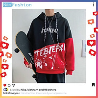Nikafashion Áo Hoodie Nón Unisex Nam Nữ Chất Vải Nỉ Freesize 1 kích cỡ Form Dáng Rộng Dưới 65kg Mặc Đẹp T.E.B.I.E.P.A.I