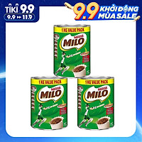 Combo 3 Hộp Sữa Bột Nestle Milo Hộp 1kg - Nhập Khẩu Úc, bổ sung năng lượng, vitamin và khoáng chất thiết yếu cho xương chắc khỏe