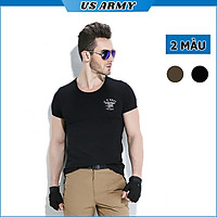 Áo Thun Nam Ngắn Tay Kiểu Lính Không Cổ US ARMY U229, Chất Liệu Cotton Thoáng Mát, Mềm Mịn, Mát, Bền Màu-HÀNG CHÍNH HÃNG