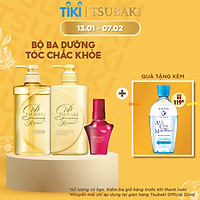 Bộ ba Tsubaki Premium Phục hồi ngăn rụng tóc & Bảo Vệ Tóc Trước Tác Hại Của Tia UV (Gội Xả 490ml/chai + Dầu dưỡng tóc 50ml)