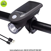 Đèn xe đạp trước cao cấp nhất LED siêu sáng Đèn pha chống nước, năng lượng mặt trời pin trâu chống nước chống