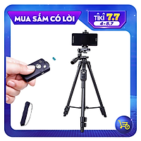 Tripod - Chân đế điện thoại, chân đế máy ảnh Yunteng VCT 5208 kiêm giá đỡ có remote Bluetooth điều khiển chụp từ xa