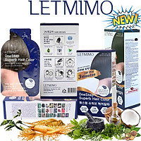 Thuốc nhuộm tóc màu đen 2N LETMIMO thảo mộc combo 4 hộp = 20 gói mỗi gói 24g bestke