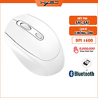 Chuột không dây Bluetooth, chuột máy tính HXSJ M107B chống ồn, DPI 1600, chế độ kép wireless usb 2.4Ghz, bluetooth chuyên dùng cho laptop, máy tính, tivi - Hàng chính hãng
