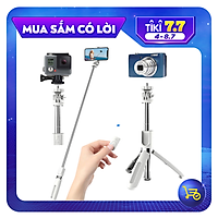 Gậy tự sướng, gậy chụp ảnh 3 chân đa năng gấp gọn Selfiecom L02, chụp hình bằng remote Bluetooth 4.0 -Hàng chính hãng