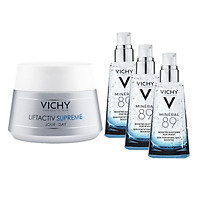 Bộ Kem Dưỡng Ngăn Ngừa Lão Hóa Da Ban Ngày Vichy Liftactiv Supreme (50ml) + Tặng Dưỡng Chất Giàu Khoáng Chất Mineral 89