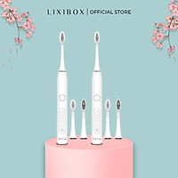 Box Chải Sạch Răng Xinh (2 x Combo bàn chải điện và 2 x Bộ 2 đầu bàn chải Halio Sonic Whitening Electric Toothbrush PRO)