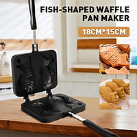 Fish Shaped Waffle Pan Maker Household 2 Non-stick Bakewares Waffle Machine Anti-scalding Baking Tools Home Cooking Dessert Pastry Wafer Food