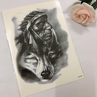 Hình xăm dán con vật siêu ngầu 15x21cm