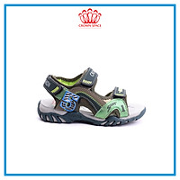 Dép Quai Hậu Cho Bé Trai Đi Học Thời Trang Cao Cấp Crown Space UK Active Sandals CRUK526 Da Nhẹ Êm Thoáng Khí Thấm Hút Mồ Hôi Cho Trẻ Size từ 26-35/2-14