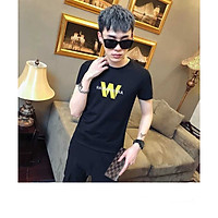 Áo thun Nam cổ tròn tay ngắn với họa tiết in chữ đơn giản, trẻ trung chất liệu vải cotton cao cấp co giãn nhẹ mặc thoải mái dễ phối đồ phù hợp với xu hướng thời trang