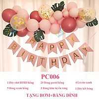 Combo set bong bóng bay trang trí tiệc sinh nhật happy birthday cho bé trai, bé gái nhiều mẫu đủ đồ phụ kiện TH01