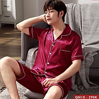 Set Đồ Ngủ Ngắn Tay Trơn Dành Cho Nam - Bộ ngủ Trơn