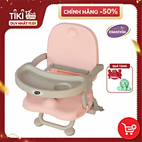 Ghế Ăn Dặm Du Lịch Điều Chỉnh Độ Cao Có Nệm Mastela 1013 - Màu hồng không lót da