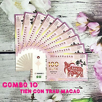 Combo 10 tờ lưu niệm 100 dola Macao hình con Trâu, dùng để sưu tầm, lưu niệm, làm tiền lì xì độc lạ, may mắn, ý nghĩa