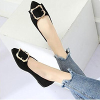 【Quần áo SF】Net Red single shoes women's Korean version of flat-bottomed Bean shoes autumn new student social leisure shoes utrZ