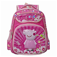 Balo Học Sinh Miti Peppa Pig BL1034W Size M - Màu Hồng