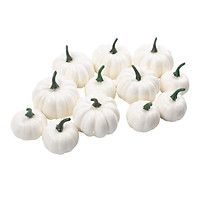 12Pcs Artificial Small White Pumpkins Foam Party Supplies Table Photo Props